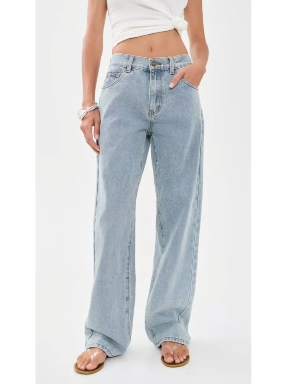 NWT Lioness Totti Light Wash Wide Leg Women’s Jeans